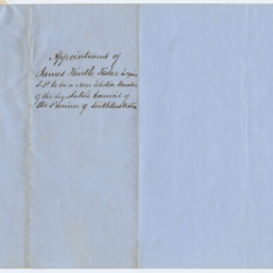 This document is on blue lined paper and is hand written in black ink.